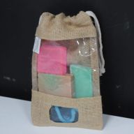 Jutena Vrećica s Prozorom i Džepićem - 25x16cm