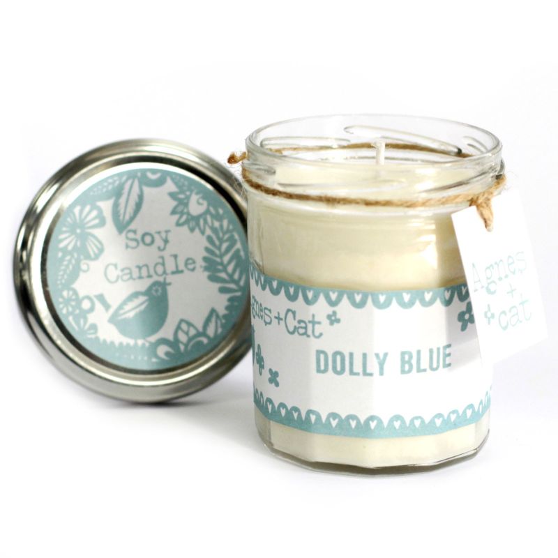 220g Sojina Svijeća u Teglici - Dolly Blue