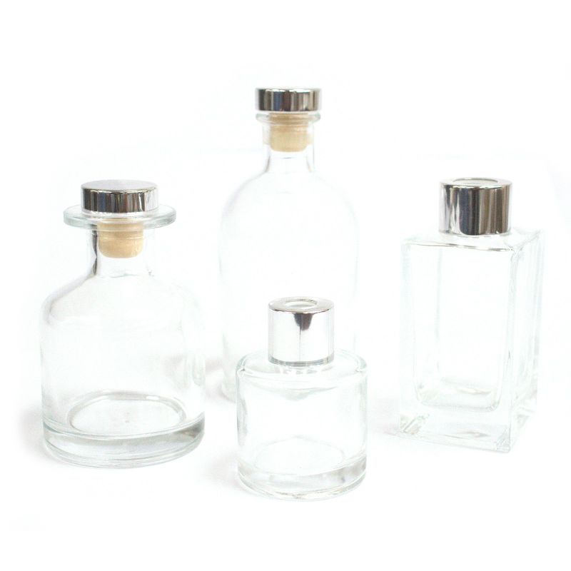 Četvrtasta Visoka Difuzor Bočica - Prozirna - 100 ml