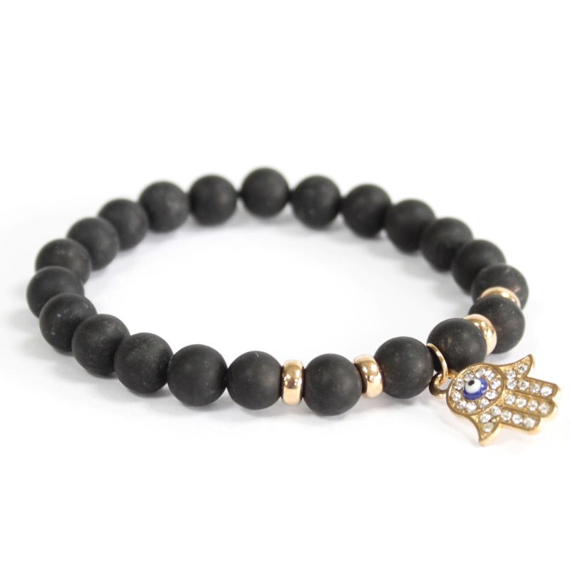 Narukvica od Crnog Ahata - Hamsa