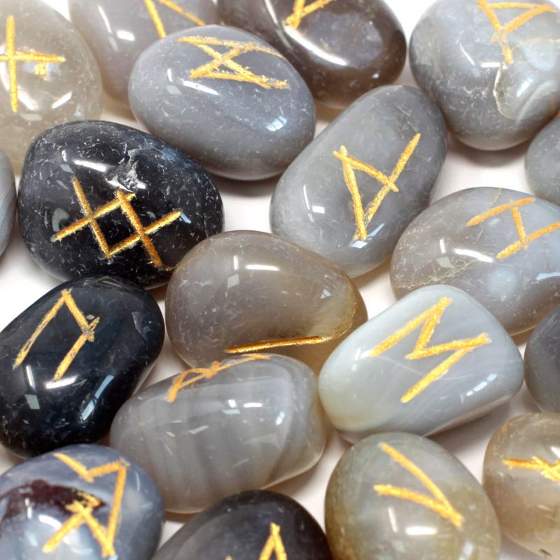 Indijske Rune u Vrećici - Sivi Ahat