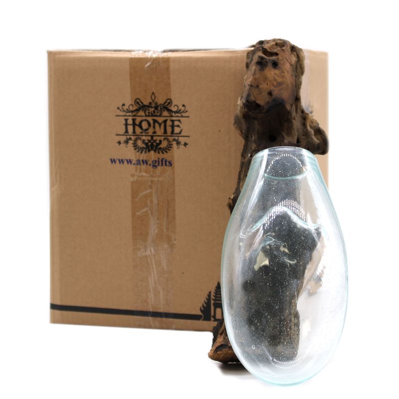 Vaza od Topljenog Stakla na Drvu - viseća