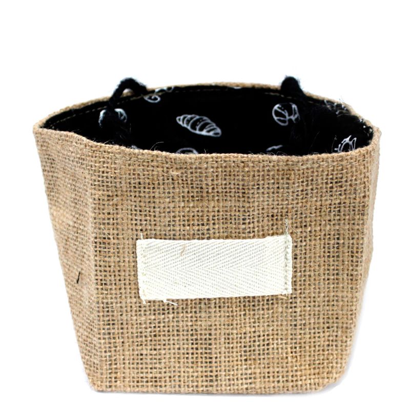 Košara od Jute - Srednja - Crna