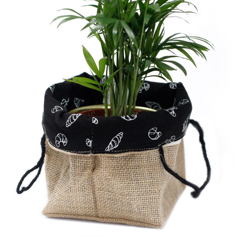 Košara od Jute - Srednja - Crna