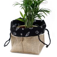 Košara od Jute - Srednja - Crna