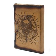 Kožna Bilježnica (18x13cm) - Pentagram i Lubanja