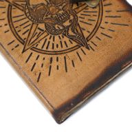 Kožna Bilježnica (18x13cm) - Pentagram i Lubanja