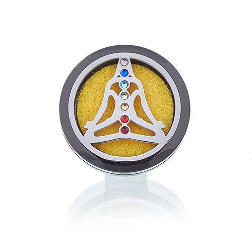Aroma Difuzor za Auto - Pewter Yoga Chakra - 30mm
