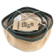 Set od 3 Košare od Prirodne Jute - Siva