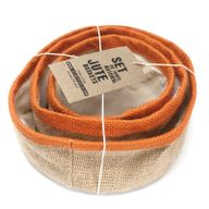 Set od 3 Košare od Prirodne Jute - Narančasta