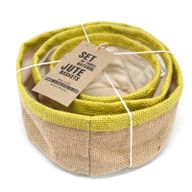 Set od 3 Košare od Prirodne Jute - Maslinasta