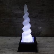 Spiralni Toranj od Selenita - Rog Jednoroga - 15 cm