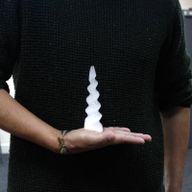 Spiralni Toranj od Selenita - Rog Jednoroga - 15 cm