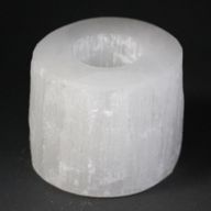 Svijećnjak od Selenita - Cilindar - 8 cm