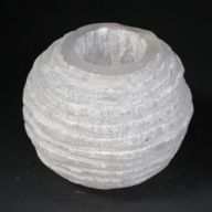 Svijećnjak od Selenita - Snježna Kugla - 8cm