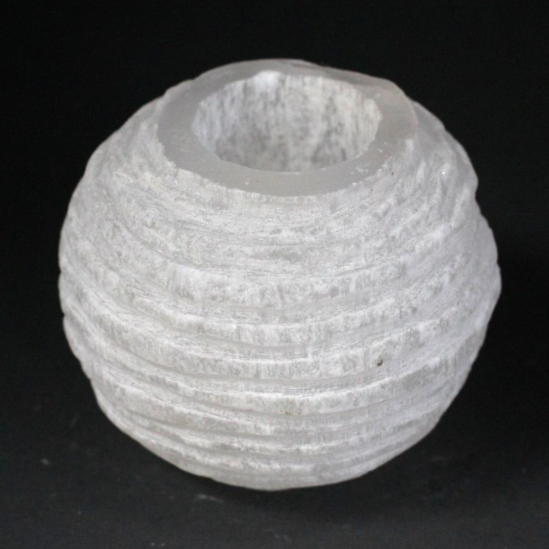 Svijećnjak od Selenita - Snježna Kugla - 8cm