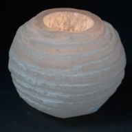 Svijećnjak od Selenita - Snježna Kugla - 8cm