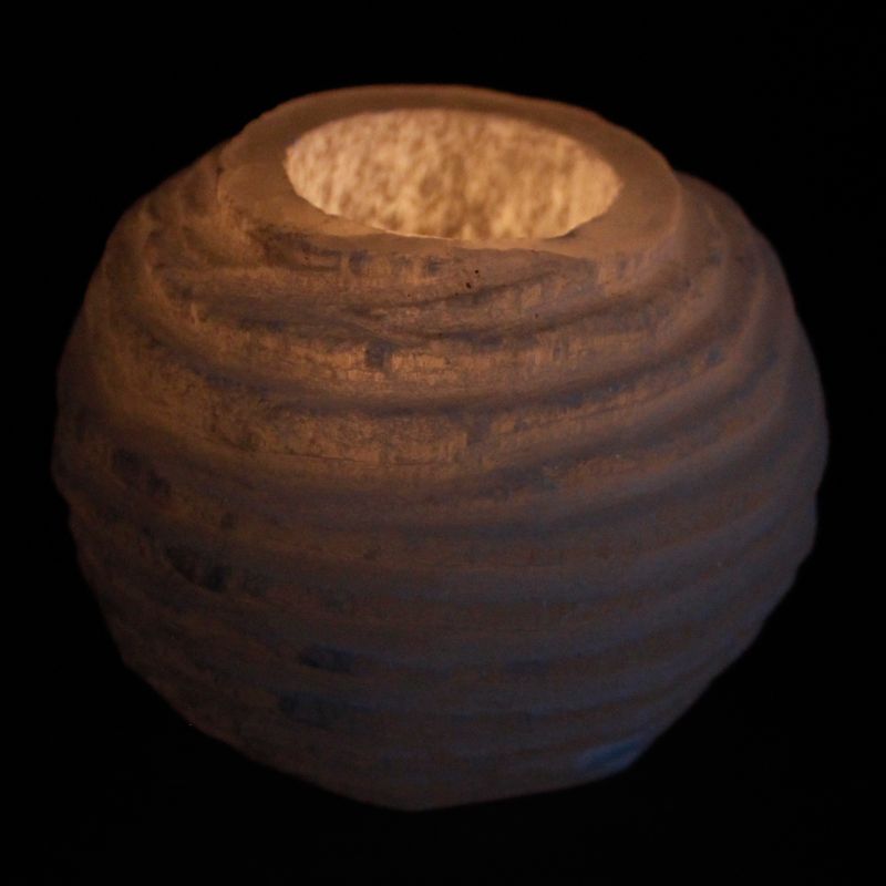 Svijećnjak od Selenita - Snježna Kugla - 8cm