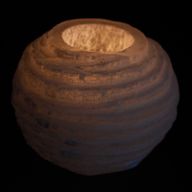 Svijećnjak od Selenita - Snježna Kugla - 8cm