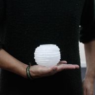 Svijećnjak od Selenita - Snježna Kugla - 8cm
