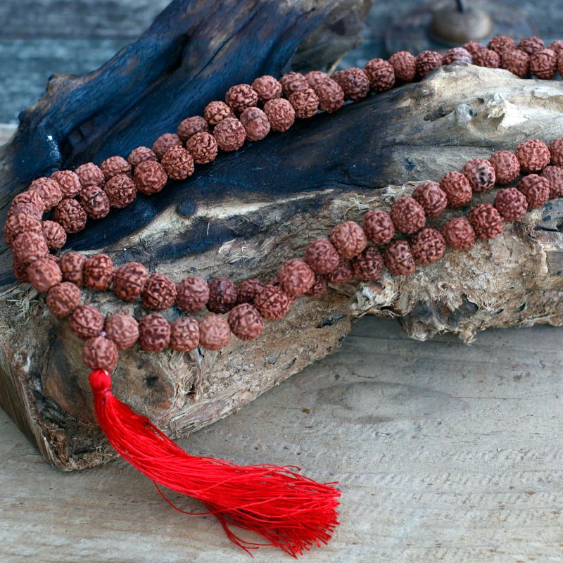 Rudraksha Mala Ogrlica - Smeđa