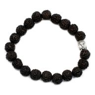 Rudraksha Buddha Mala Narukvica - Crna
