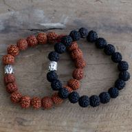 Rudraksha Buddha Mala Narukvica - Crna