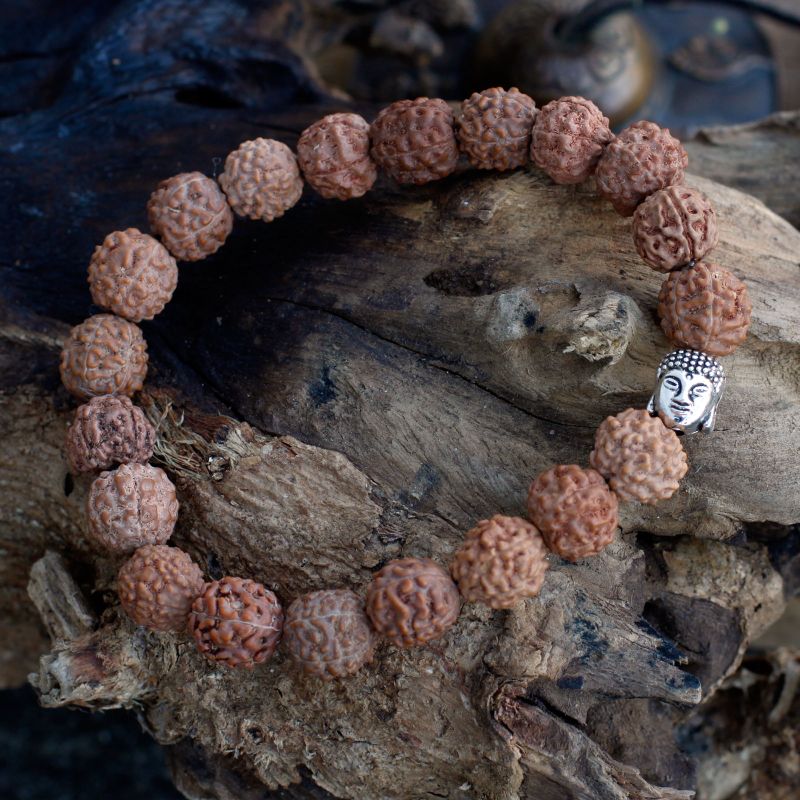 Rudraksha Buddha Mala Narukvica - Prirodna