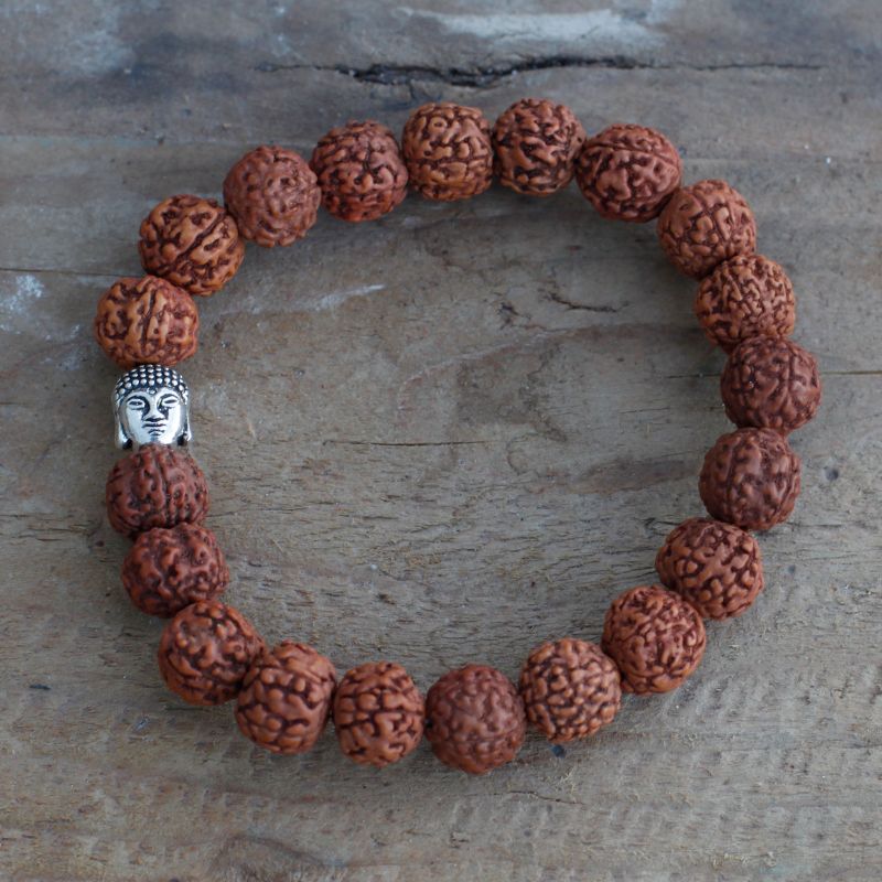 Rudraksha Buddha Mala Narukvica - Prirodna