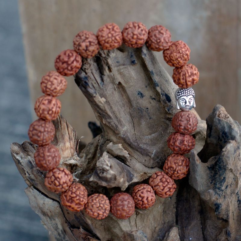 Rudraksha Buddha Mala Narukvica - Prirodna