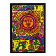 Ručno Oslikano Pamučno Zidno Platno - Sunce