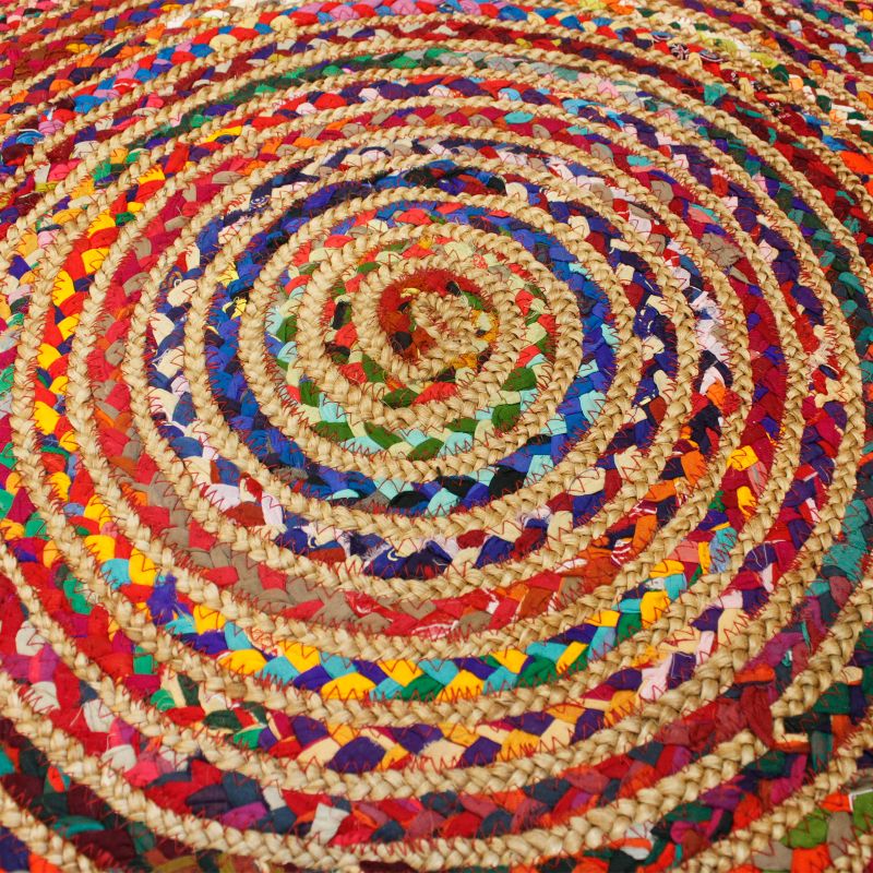 Okrugli Tepih od Jute i Recikliranog Pamuka - 150 cm