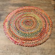 Okrugli Tepih od Jute i Recikliranog Pamuka - 120 cm