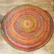Okrugli Tepih od Jute i Recikliranog Pamuka - 150 cm
