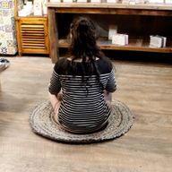 Okrugli Tepih od Jute i Recikliranog Trapera - 90 cm