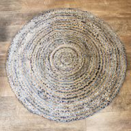 Okrugli Tepih od Jute i Recikliranog Trapera - 120 cm