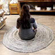 Okrugli Tepih od Jute i Recikliranog Trapera - 150 cm