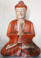Ručno Izrezbarena Buddha Statua - Dobrodošli 30cm