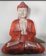 Ručno Izrezbarena Buddha Statua - Molitva 40cm