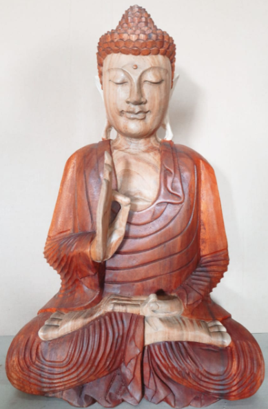 Ručno Izrezbarena Buddha Statua - Učenje Transmisije 60cm
