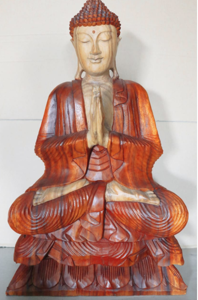 Ručno Izrezbarena Buddha Statua - Molitva 80cm