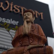 Ručno Izrezbarena Buddha Statua - Molitva 80cm