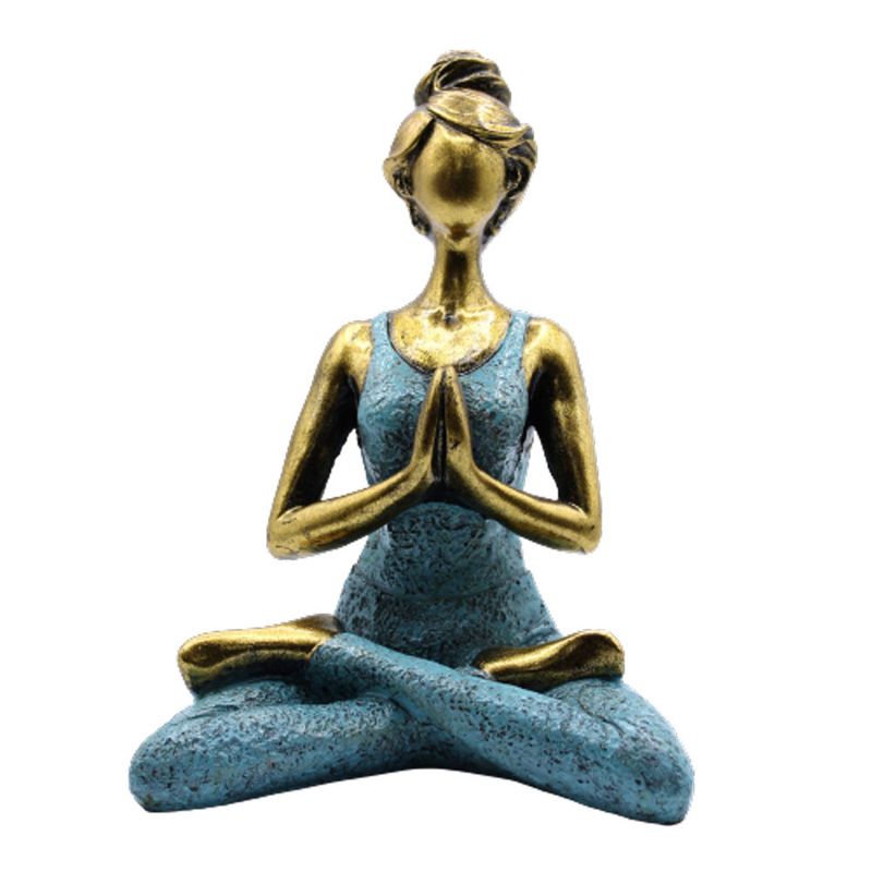 Figure Yoga Dame - Brončana i Tirkizna 24cm