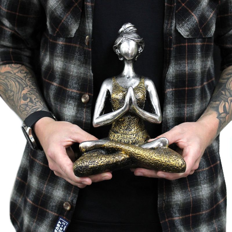 Figure Yoga Dame - Srebrna i Zlatna 24cm