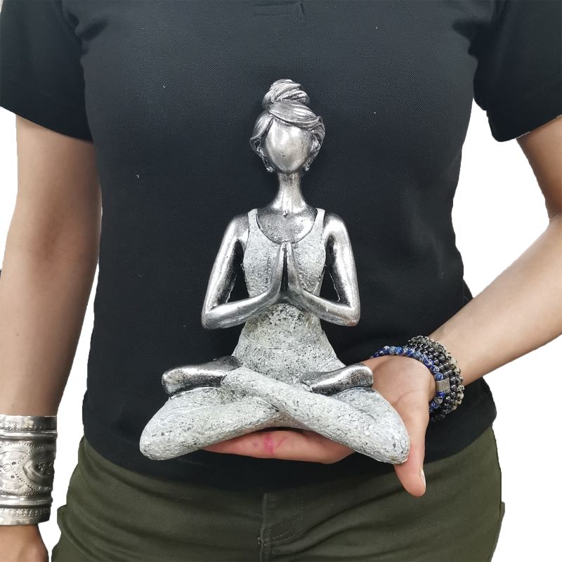 Figure Yoga Dame - Srebrna i Bijela 24cm