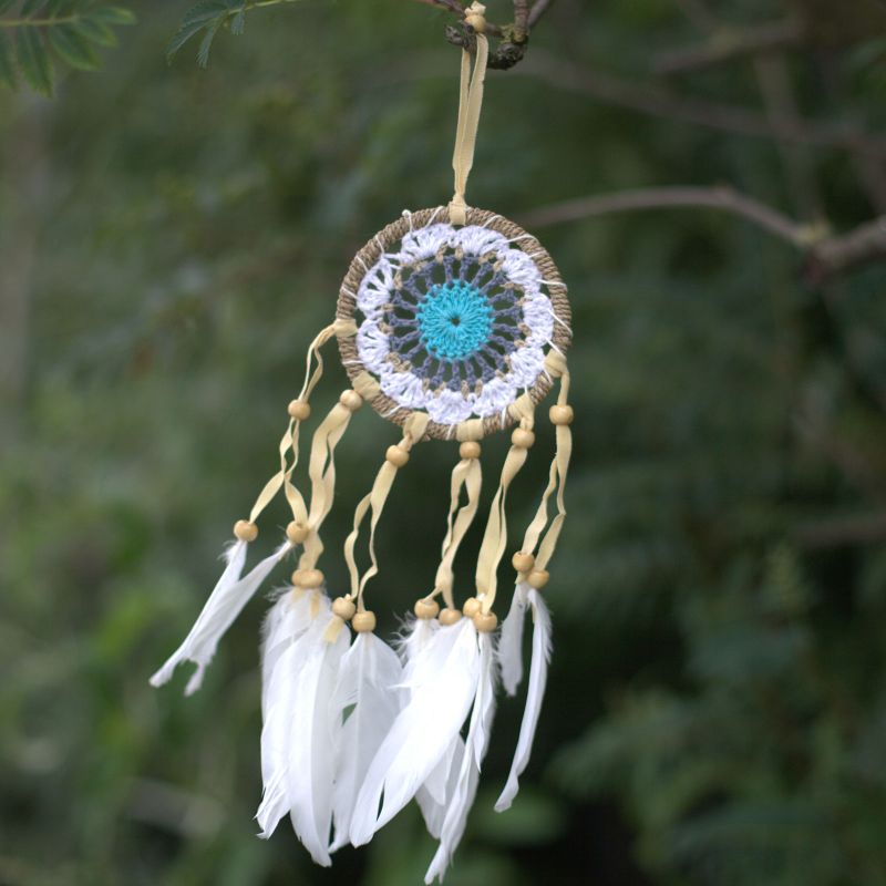 Macramé Hvatač Snova u Pastelno Plavoj 9cm (razne boje)
