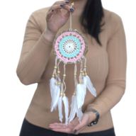 Macramé Hvatač Snova u Pastelno Ružičastoj 12cm (razne boje)