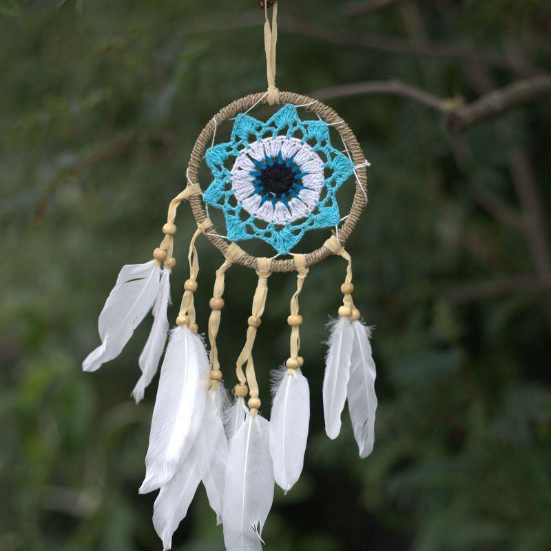 Macramé Hvatač Snova u Pastelno Plavoj 12cm (razne boje)
