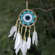 Macramé Hvatač Snova u Pastelno Plavoj 12cm (razne boje)