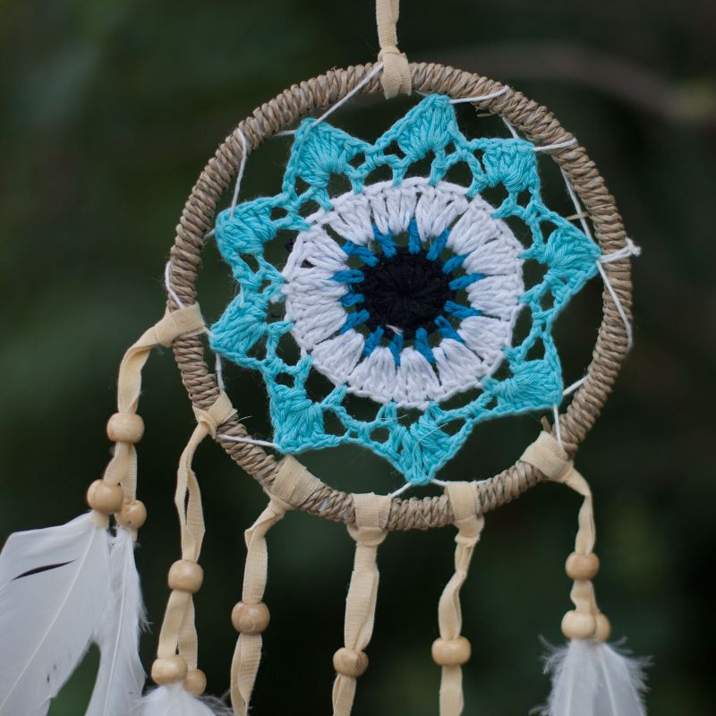 Macramé Hvatač Snova u Pastelno Plavoj 12cm (razne boje)